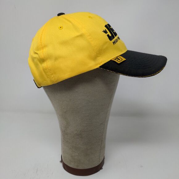 JEGS High Performance Strapback Hat Black Yellow Adjustable Embroidered Logo - Picture 6 of 12